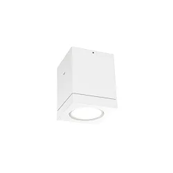 Plafonnier extérieur TUBE CARRÉ 1.0 LED PHASE Bas, angulaire, rigide IP65, blanche gradable