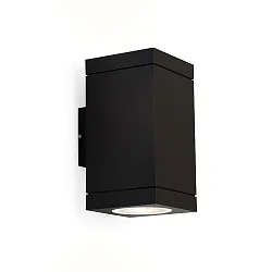 Luminaire mural d'extérieur TUBE CARRÉ WALL 2.0 PAR16 haut / bas, bilatéral GU10 IP65, noir