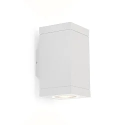 Luminaire mural d'extérieur TUBE CARRÉ WALL 2.0 PAR16 haut / bas, bilatéral GU10 IP65, blanche