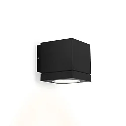 Luminaire mural d'extérieur TUBE CARRÉ WALL 1.0 LED PHASE unilatéral IP65, noir gradable