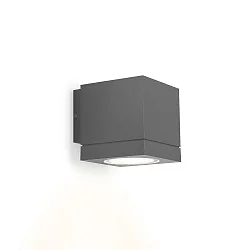 Luminaire mural d'extérieur TUBE CARRÉ WALL 1.0 LED PHASE unilatéral IP65, gris foncé gradable