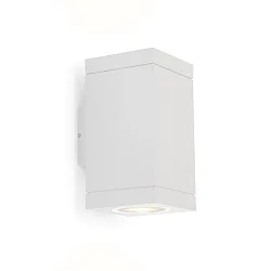 Luminaire mural d'extérieur TUBE CARRÉ WALL 2.0 LED PHASE haut / bas, bilatéral IP65, blanche gradable
