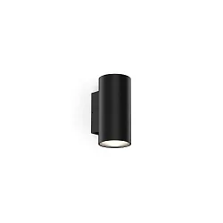 Luminaire mural d’extérieur TRAM WALL 2.0 2 voies, cylindrique, dimmable IP65, noir mat gradable