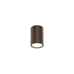 outdoor ceiling luminaire TRAM 1.0 down, cylindrical, dimmable IP65, bronze, mat dimmable
