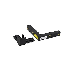 L-connector STREX 48V mechanical, surface-mounted version, left-right, black