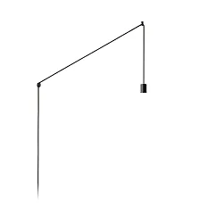 Suspension pendulaire WIRO PLUG AND PLAY E27 850CM 1 voie, sans abat-jour, avec prise de courant