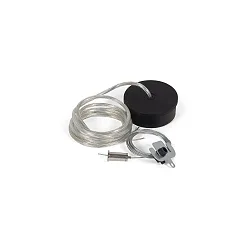 Accessory for ELLO SYSTEM - feed-in, dimmable, incl. steel wire suspension 200cm, black