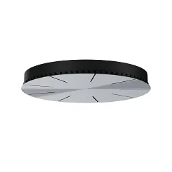 Rosace de plafond 3 fois, aluminium, noir