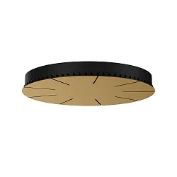 Rosace de plafond 3 fois, champagne, noir