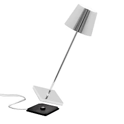 battery table lamp POLDINA PRO dimmable IP65, powder coated, wine red dimmable