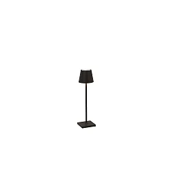Lampe de table à accu POLDINA MICRO IP65, noir  gradable