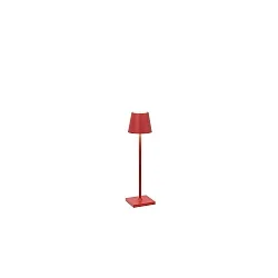 Lampe de table à accu POLDINA MICRO IP65, rouge gradable