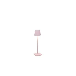 Lampe de table à accu POLDINA MICRO IP65, rose gradable