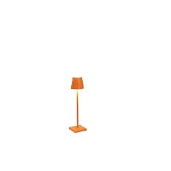Lampe de table à accu POLDINA MICRO IP65, orange gradable