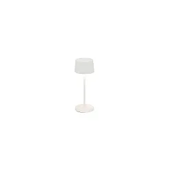 Lampe de table à accu OLIVIA MICRO IP65, blanc mat gradable
