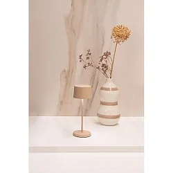 Lampe de table à accu OLIVIA MICRO IP65, mat, couleur sable gradable