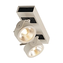 SLV Applique et plafonnier KALU LED 2 � 2 flammes, pivotant � la cardan IP20, noir, blanche gradable