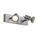 SLV Spot SOUVEREEN � 2 flammes, rotatif, inclinable GU10 IP20, aluminium gradable