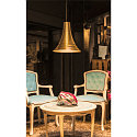 SLV Premium LED Pendant luminaire BATO 35 PD, � 35cm, 21W 2500K 1300lm 100�, TRIAC dimmable, brushed brass