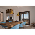 SLV Premium LED Pendant luminaire BATO 35 PD, � 35cm, 21W 2500K 1300lm 100�, TRIAC dimmable, brushed brass