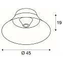 Ceiling luminaire BATO 45 CW, � 45cm, E27, black