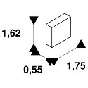 SLV GRAZIA 10 Endcaps for GRAZIA Surface profile standard, 2 items, flat design, alu