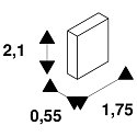 SLV GRAZIA 10 Endcaps for GRAZIA Surface profile flat, 2 items, high design, alu