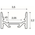 SLV Profil de montage GRAZIA 20 SURFACE plat, lisse, court, blanche