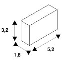 SLV GRAZIA 20 Recessed profile Endcaps, 2 items, black