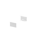 Embout GRAZIA 20 plat, 2 pi�ces blanche