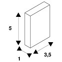 SLV Embout GRAZIA 20 standard, haut, 2 pi�ces blanche