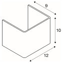 SLV MANA Lamp shade, width 12cm, aluminum white