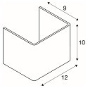 SLV MANA Lamp shade, width 12cm, aluminum polished alu