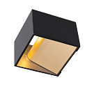 SLV Luminaire mural LOGS IN DTW haut bas, petit, Dim-To-Warm, indirect IP20, noir gradable