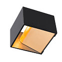 SLV Luminaire mural LOGS IN DTW haut bas, petit, Dim-To-Warm, indirect IP20, noir gradable