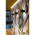 SLV Luminaire mural LOGS IN DTW haut bas, petit, Dim-To-Warm, indirect IP20, noir gradable
