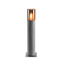 Luminaire en forme de borne LISENNE POLE E27 IP54, gris, couleurs fumée 