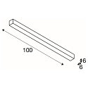 SLV Luminaire de plafond Q-LINE CL 100 pour VDU, noir gradable