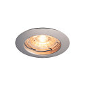 Plafonnier encastr� PIKA QPAR51 rigide GU10, Gris argent 