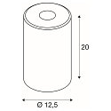 SLV Abat-jour FENDA � 12.5CM / 20CM petit, cylindrique, langue, couleurs fum�e