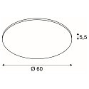 Luminaire de plafond PANEL 60 ROUND rond IP20, blanche gradable