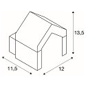 SLV LED Outdoor Wall luminaire RASCALI WL, 8W 3000K 330lm, IP54, anthracite