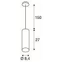 Luminaire � suspension ANELA PD, noir  gradable