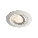 SLV Downlight KINI LED rond, pivotant IP65, blanche gradable