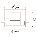 SLV Downlight KINI LED rond, pivotant IP65, blanche gradable