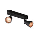 Luminaire mural AVO DOUBLE � 2 flammes GU10, noir 