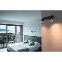 SLV Luminaire mural AVO DOUBLE � 2 flammes GU10, noir 