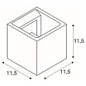SLV SOLID CUBE Wall luminaire, QT14, black sandstone
