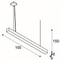 SLV Luminaire � suspension Q-LINE PD pour VDU, blanche gradable