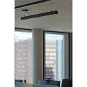 SLV Premium LED Pendant luminaire Q-LINE PD, 100cm, for BAP, 45W, TRIAC dimmable, black, 4000K 2300lm